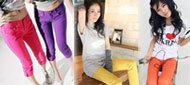 กางเกงแฟชั่น สีสันสดใส