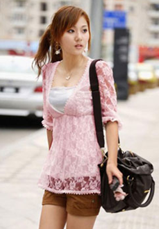 เสื้อซีทรู ผ้าลูกไม้ สไตล์สาวหวานปนเซ็กซี่