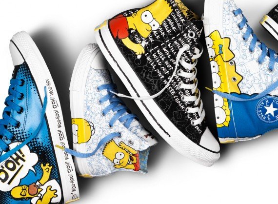 BST Giày Vui Tươi Của The Simpsons Và Converse