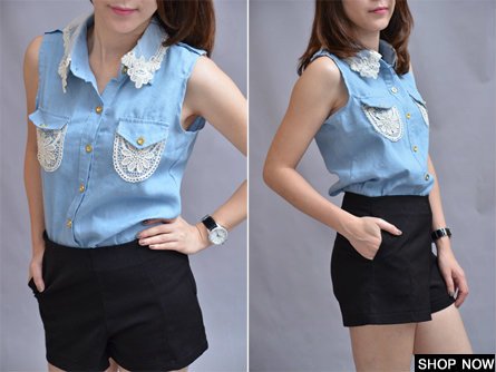 อ่อนหวาน มาดเท่ แฟชั่นเสื้อผ้ายีนส์แต่งลูกไม้