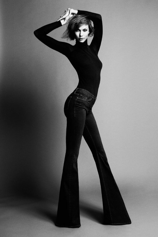Karlie Kloss và nhãn hiệu thời trang Frame Denim cho ra mắt quần Jeans siêu dài.