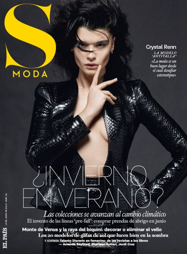 Crystal Renn cuốn hút trên tạp chí S Moda.