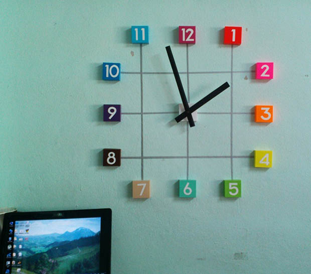 นาฬิกาติดผนังสไตล์ DIY ของแต่งบ้านสุดเก๋!!