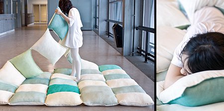 Ấp áp với chiếc chăn được làm từ gối