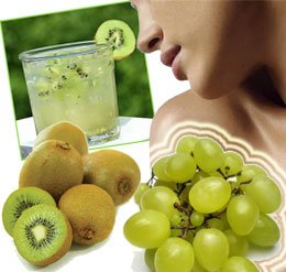 กีวี-องุ่นเขียว ดื่มเสริมคอลลาเจน