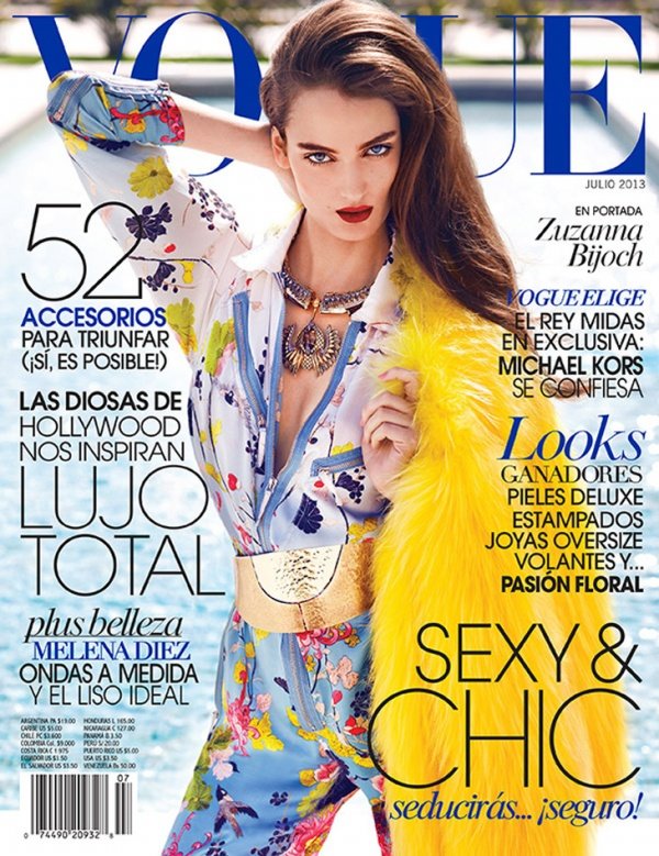 Zuzanna Bijoch rực rỡ trên bìa tạp chí Vogue Latin America tháng 7/2013.