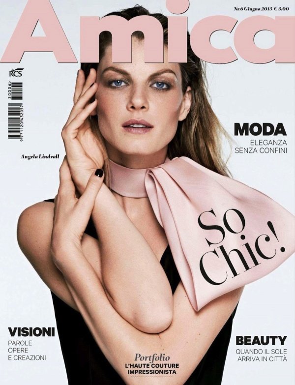 Angela Lindvall Trên Trang Bìa Tạp Chí Amica Ý Tháng 6/2013