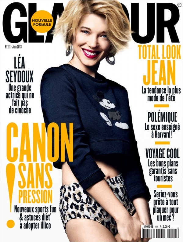 Lea Seydoux trẻ trung trên tạp chí Glamour Pháp.