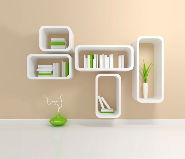 Police za knjige kao skulpture