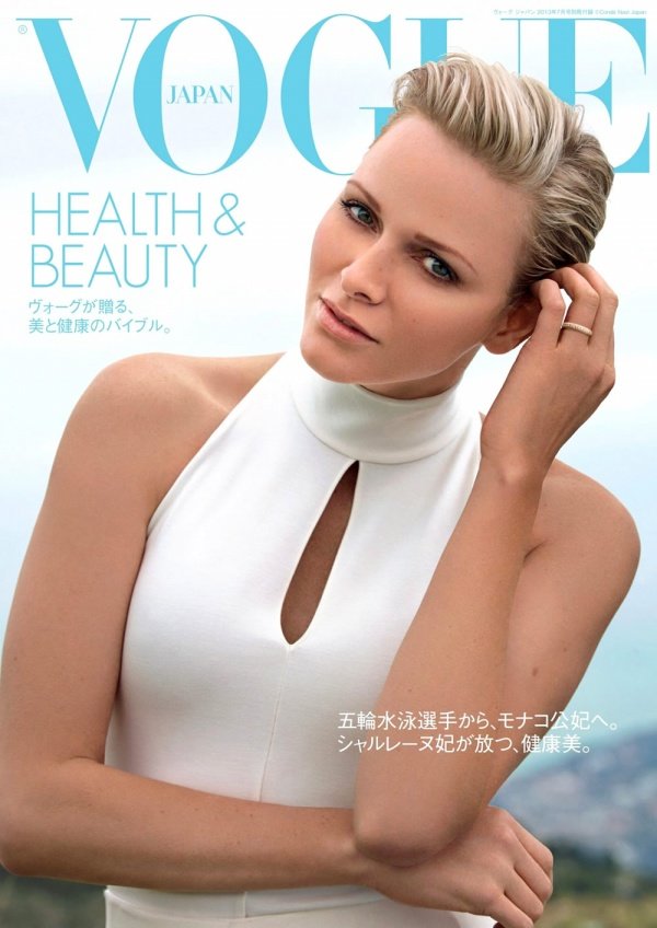 Công chúa Monaco Charlene Lynette Wittstock chụp ảnh thời trang cho Vogue Nhật Bản.