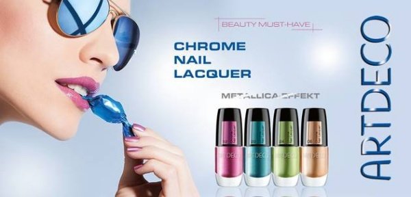 Rực rỡ hơn với những sắc màu vui nhộn từ BST Chrome Nail Lacquer Hè 2013 của Artdeco.