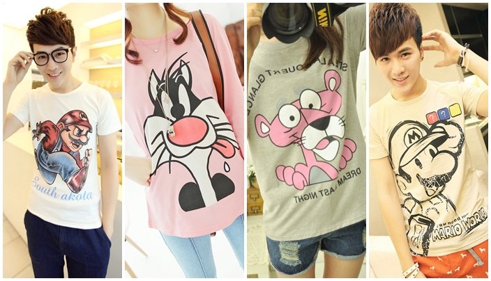 แฟชั่นเสื้อยืดลายการ์ตูน น่ารักสดใสครองใจวัยทีน