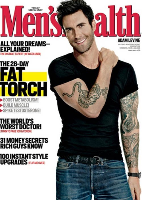 Adam Levine rạng rỡ trên tạp chí Men's Health tháng 3